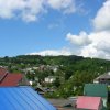 Вид из окна в сторону гор